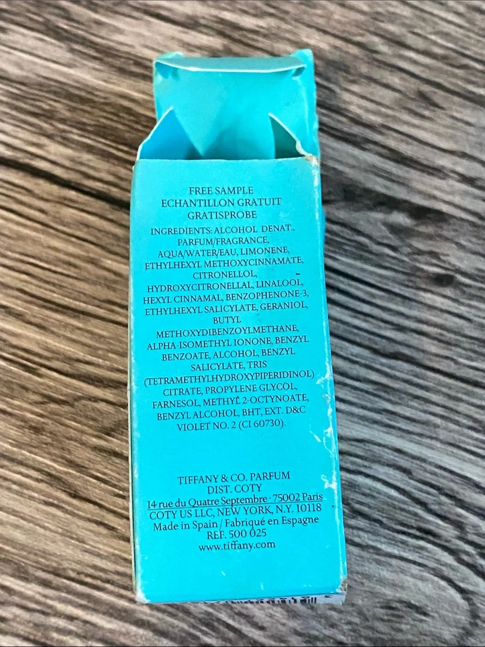 Tiffany & Co. Clear EDT Faceted Bottle with Box